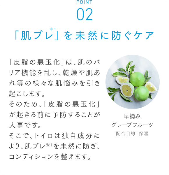 POINT02 「肌ブレ」を未然に防ぐケア
