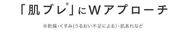 「肌ブレ」にWアプローチ