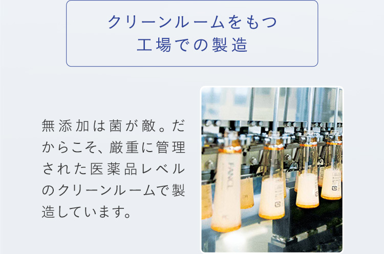 クリーンルームをもつ工場での製造