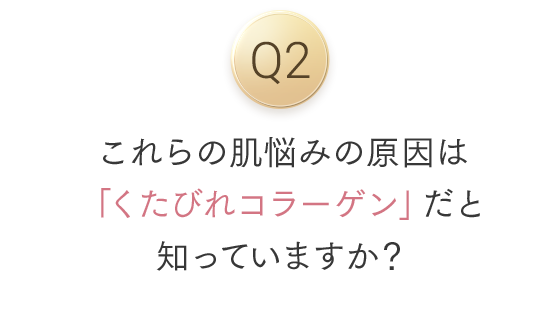 これらの肌悩みの原因は「くたびれコラーゲン」だと知っていますか？