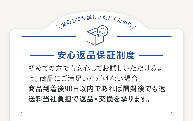 安心返品保証制度