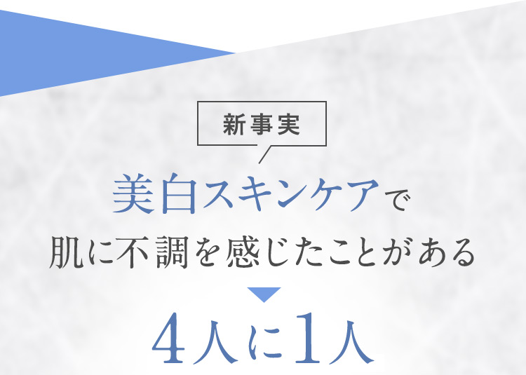 新事実 美白スキンケアで肌に不調を感じたことがある 4人に1人