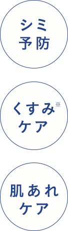 シミ予防 くすみケア 肌あれケア