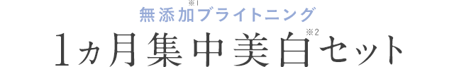 無添加ブライトニング 1ヵ月集中美白セット