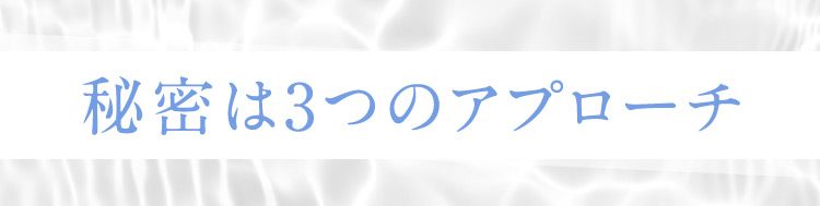 秘密は3つのアプローチ