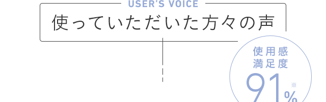 使っていただいた方々の声