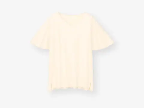オーガニックコットン無染色Tシャツ（生成り(キナリ)・杢ブラウン）