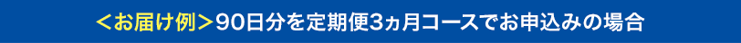 ＜お届け例＞90日分を定期便3ヵ月コースでお申込みの場合