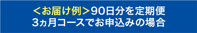 ＜お届け例＞90日分を定期便3ヵ月コースでお申込みの場合