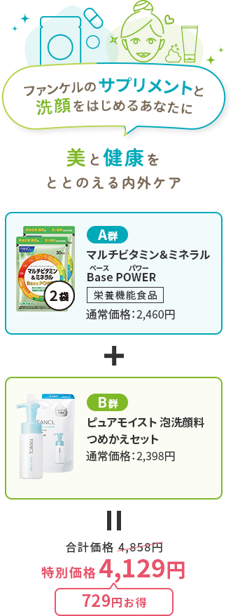 ファンケルのサプリメントと洗顔をはじめるあなたに 美と健康をととのえる内外ケア