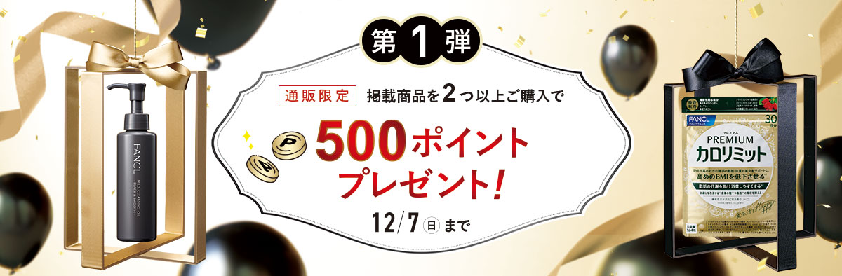 第1弾 通販限定 掲載商品を2つ以上ご購入で500ポイントプレゼント! 12/7日まで