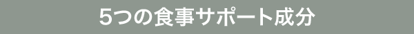 5つの食事サポート成分