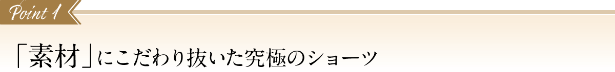 Point1 「素材」にこだわり抜いた究極のショーツ